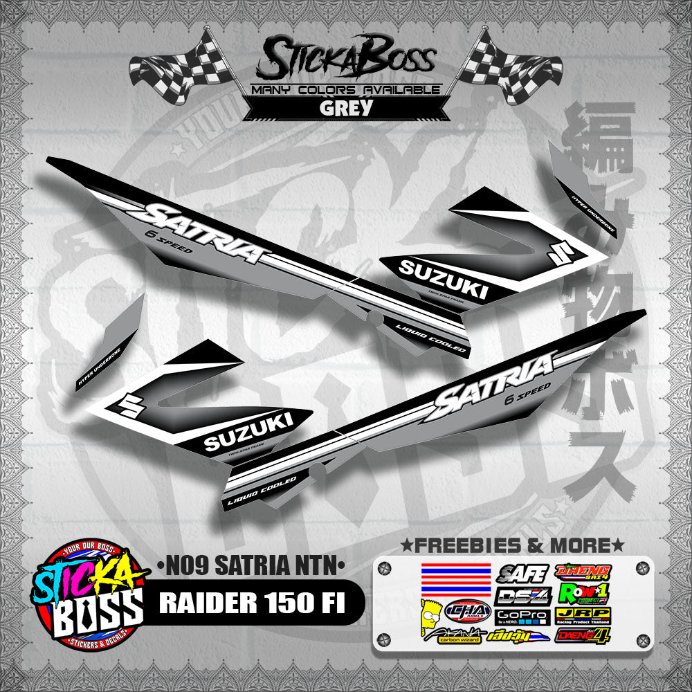 RAIDER 150 FI DECALS ( N09 SATRIA NTN )【WITH FREEBIES】
