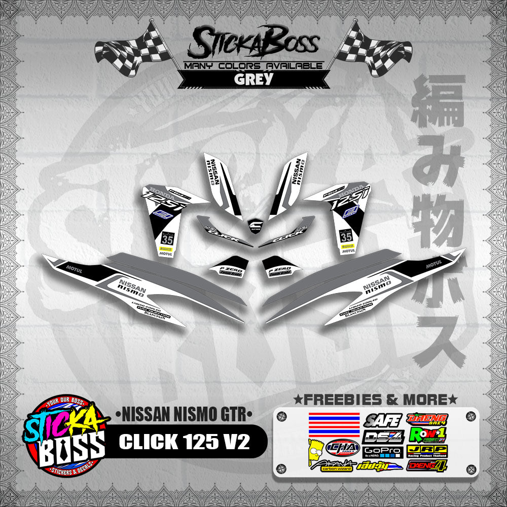 CLICK 125 V2 DECALS ( NISSAN NISMO GTR )【WITH FREEBIES】