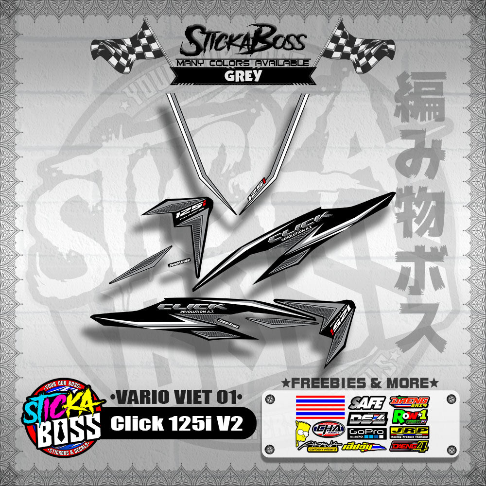 CLICK 125i V2 DECALS ( VARIO VIET 01 )【WITH FREEBIES】