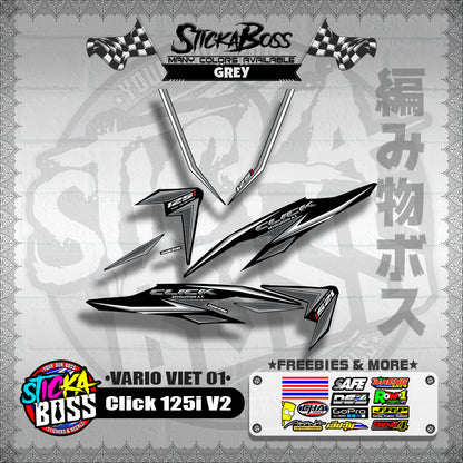 CLICK 125i V2 DECALS ( VARIO VIET 01 )【WITH FREEBIES】