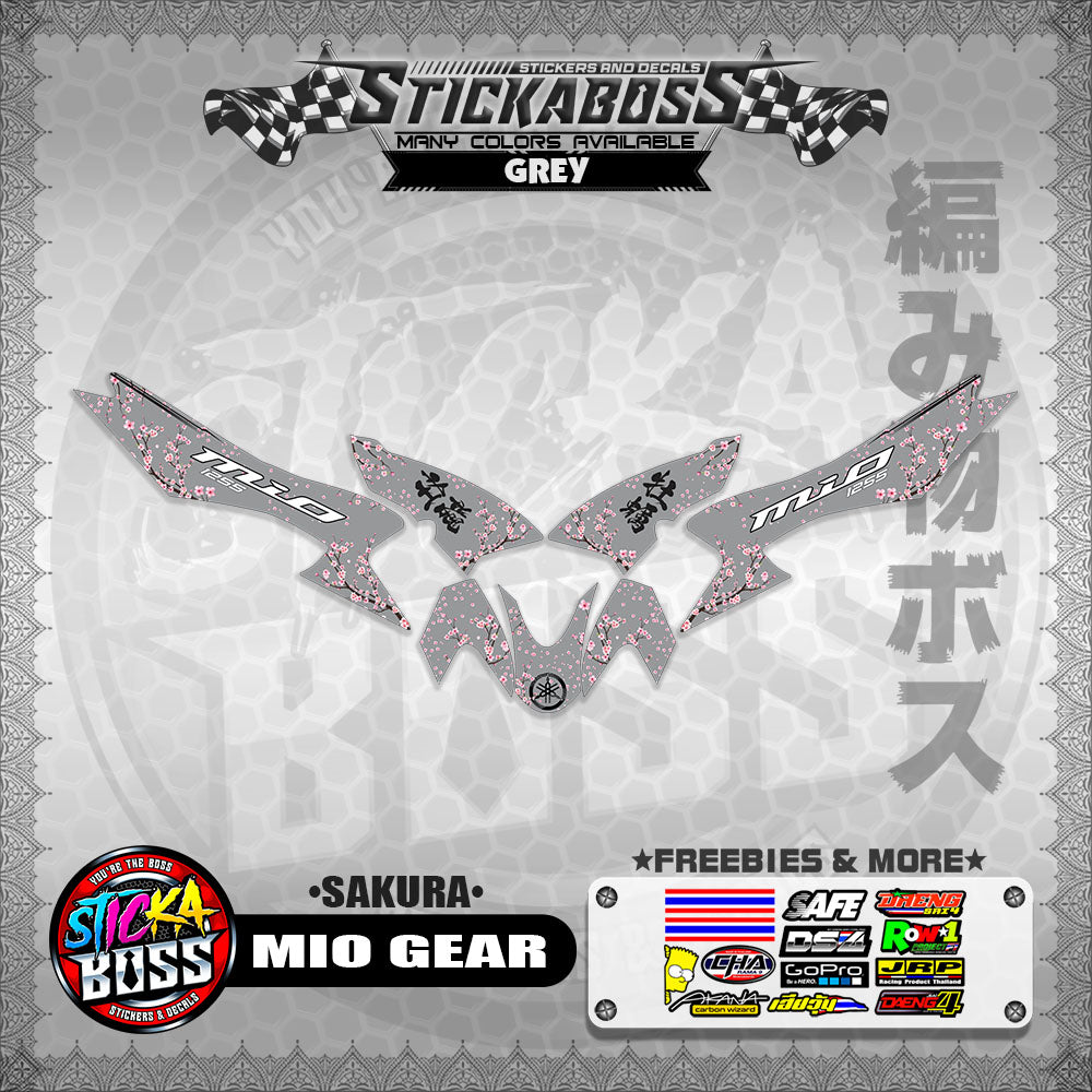 MIO GEAR STICKER DECALS ( SAKURA )【WITH FREEBIES】