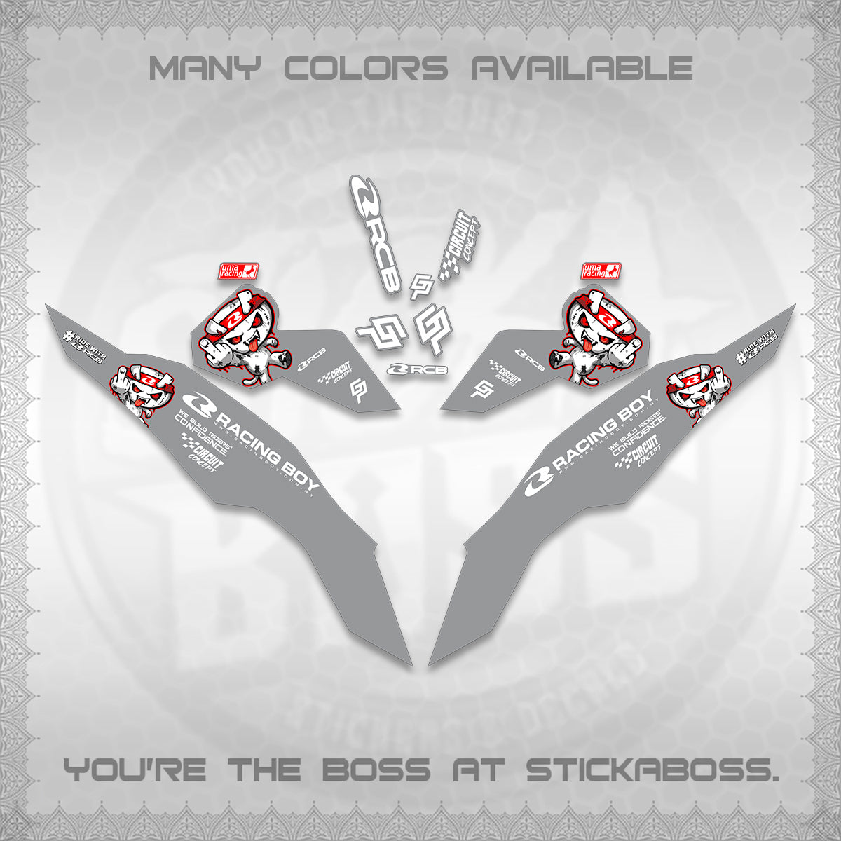 CLICK V3 DECALS (2026 RACE ZOMBIE DESIGN)STICKER DECALS By STICKABOSS