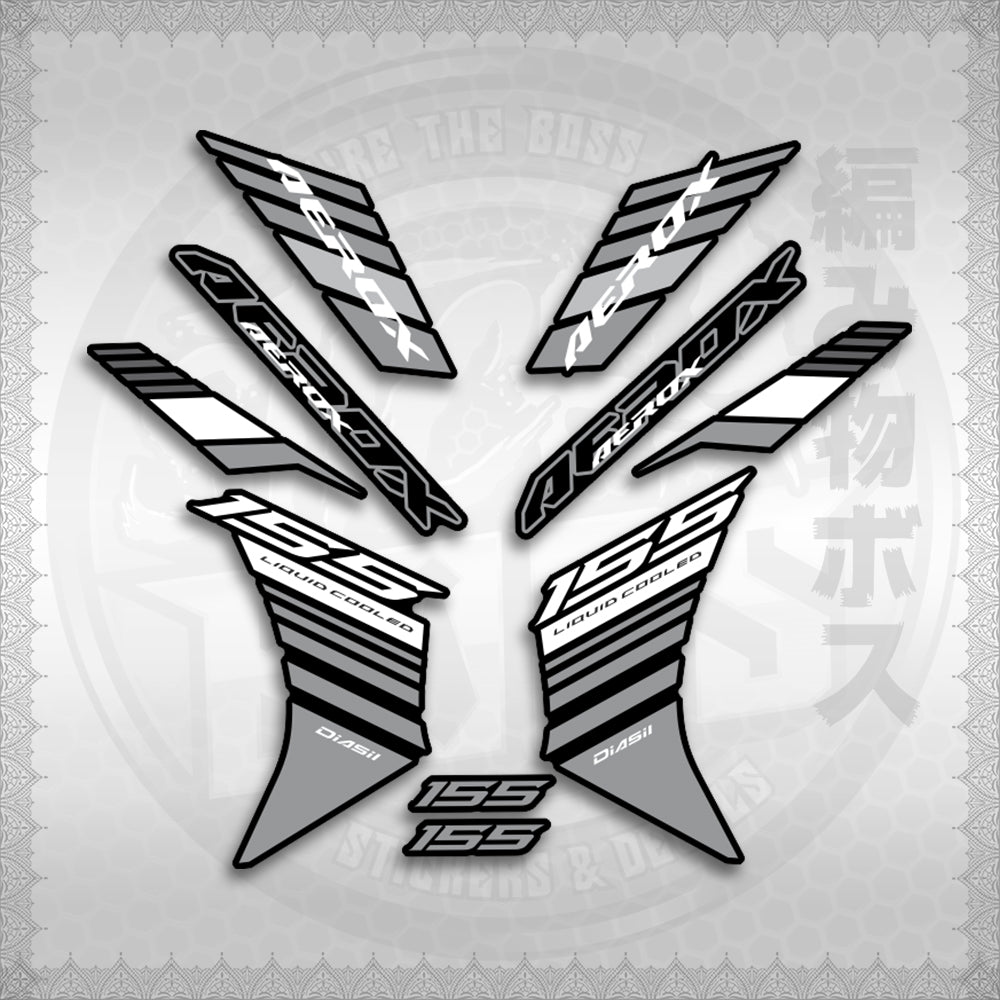 STICKER DECALS for AEROX V3 ALPHA TURBO INDO (AV3BAST) By STICKABOSS (SOFIE LAMINATED WATERPROOF)