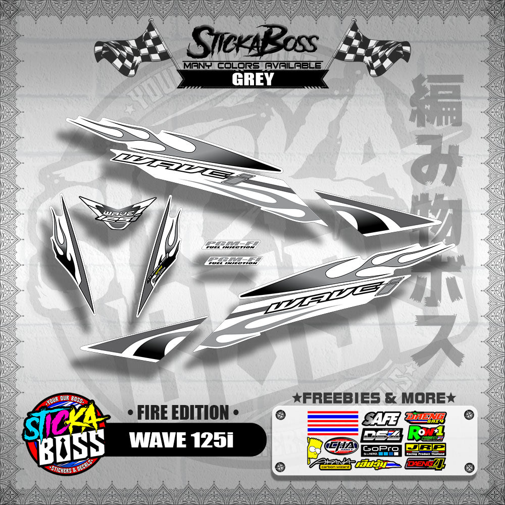 WAVE 125i DECALS ( FIRE EDITION )【WITH FREEBIES】
