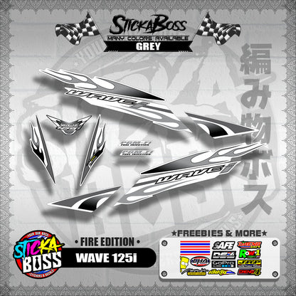 WAVE 125i DECALS ( FIRE EDITION )【WITH FREEBIES】
