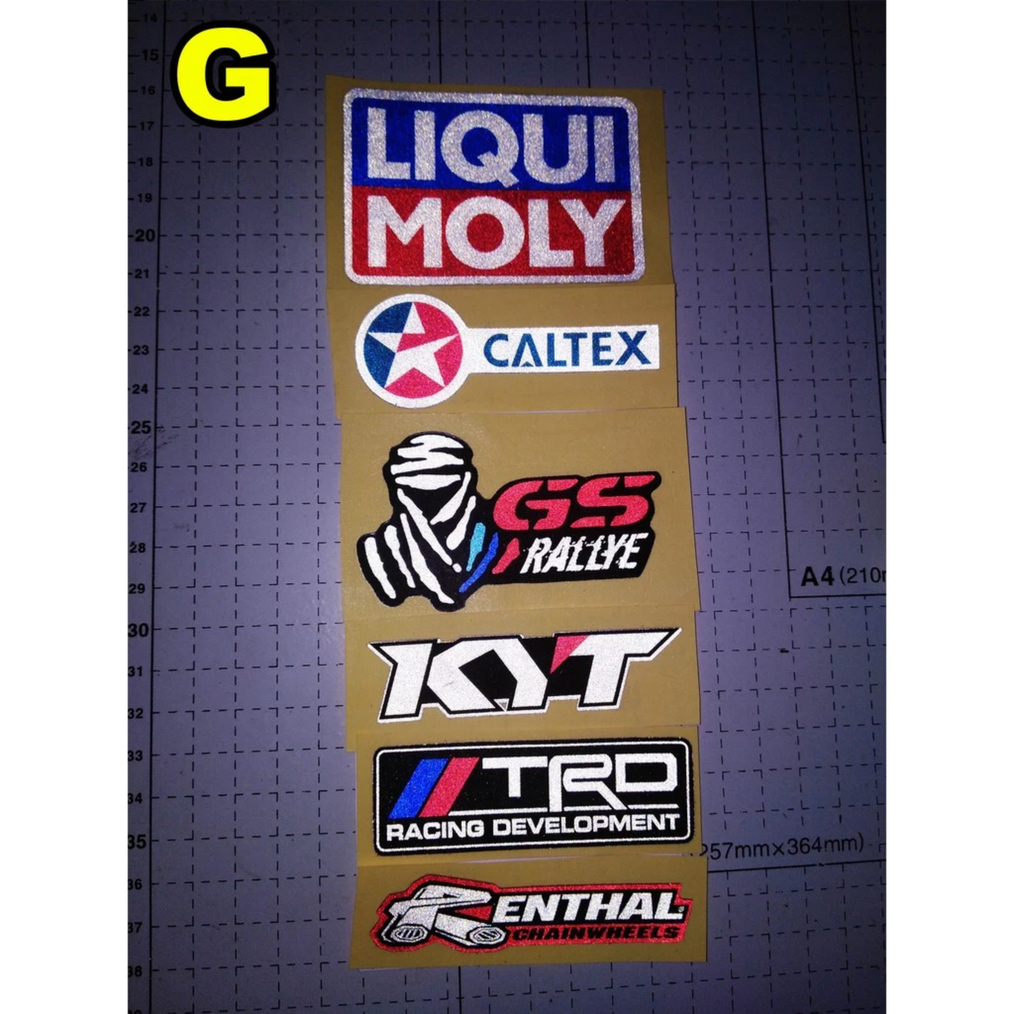 [ Bundle Set ] Mini Reflectorized ( Helmet / Motor / Car / Bike ) Side Strip  Vinyl Stickers