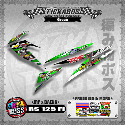 RS 125 FI Decals (JRP x DAENG) [ASSORTED COLORS]【PREMIUM GLOSSY LAMINATED】