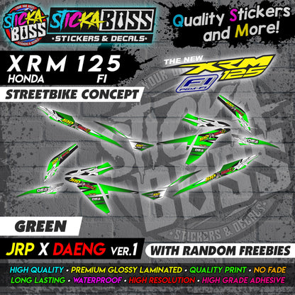 XRM 125 FI Decals - (JRP x DAENG VER.1) [STREET BIKE CONCEPT]【PREMIUM GLOSSY LAMINATED】