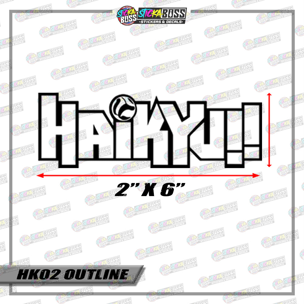 HAIKYUU LOGO ( VINYL CUT-OUT STICKER DECALS )【Stickaboss】