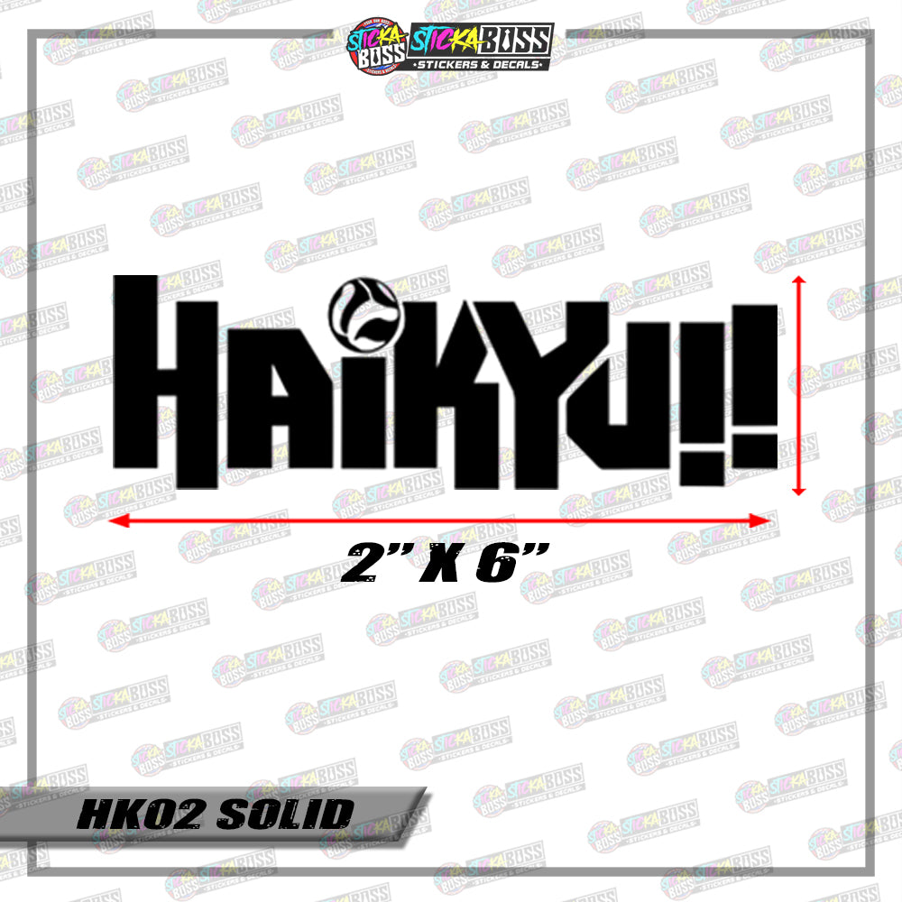 HAIKYUU LOGO ( VINYL CUT-OUT STICKER DECALS )【Stickaboss】