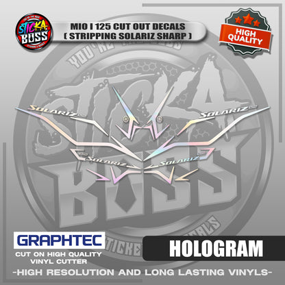 MIO I 125 CUT OUT DECALS ( STRIPPING SOLARIZ SHARP ) | VINYL WATERPROOF CUT-OUT STICKER DECALS