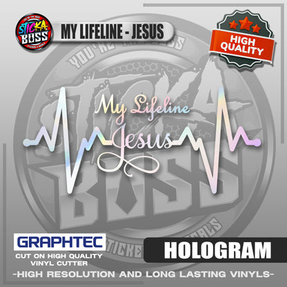 MY LIFELINE - JESUS | VINYL WATERPROOF CUT-OUT STICKER DECALS【Stickaboss】
