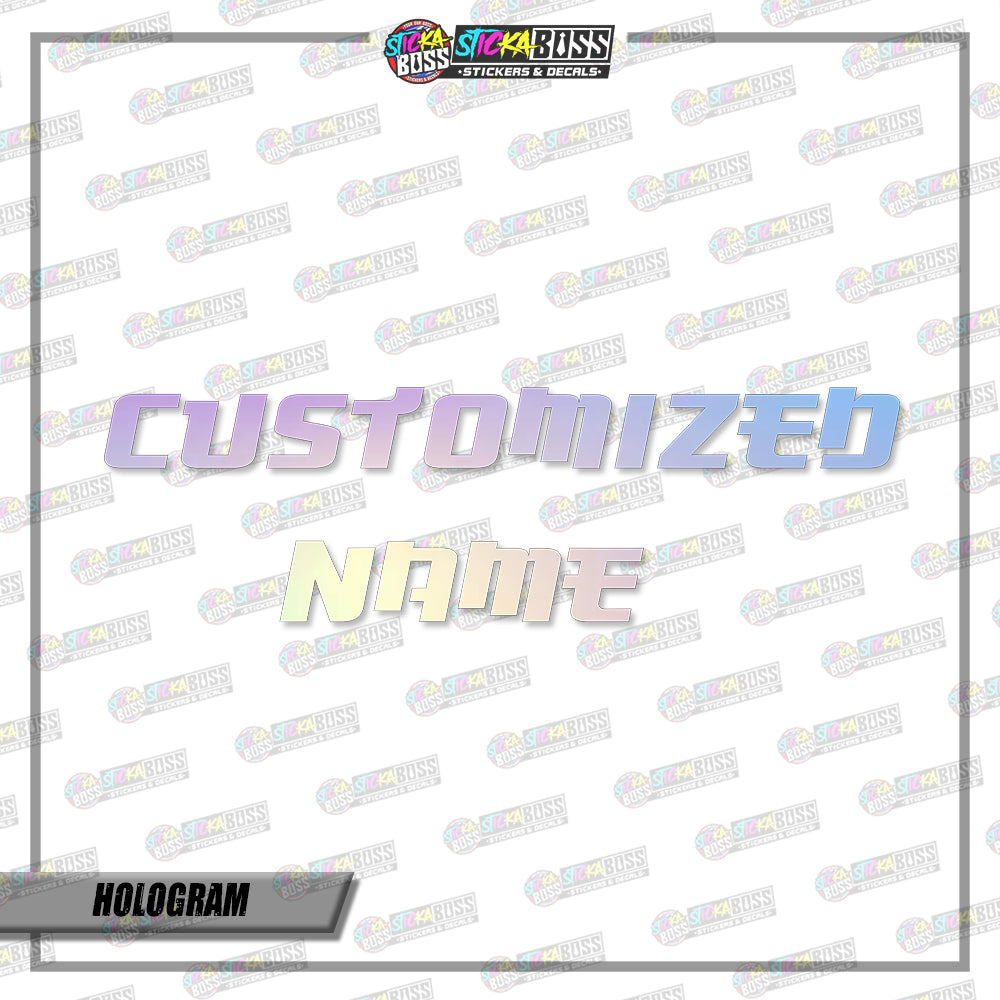 CUSTOMIZED NAME (VINYL CUT-OUT STICKER DECALS )【Stickaboss】