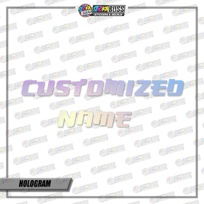 CUSTOMIZED NAME (VINYL CUT-OUT STICKER DECALS )【Stickaboss】