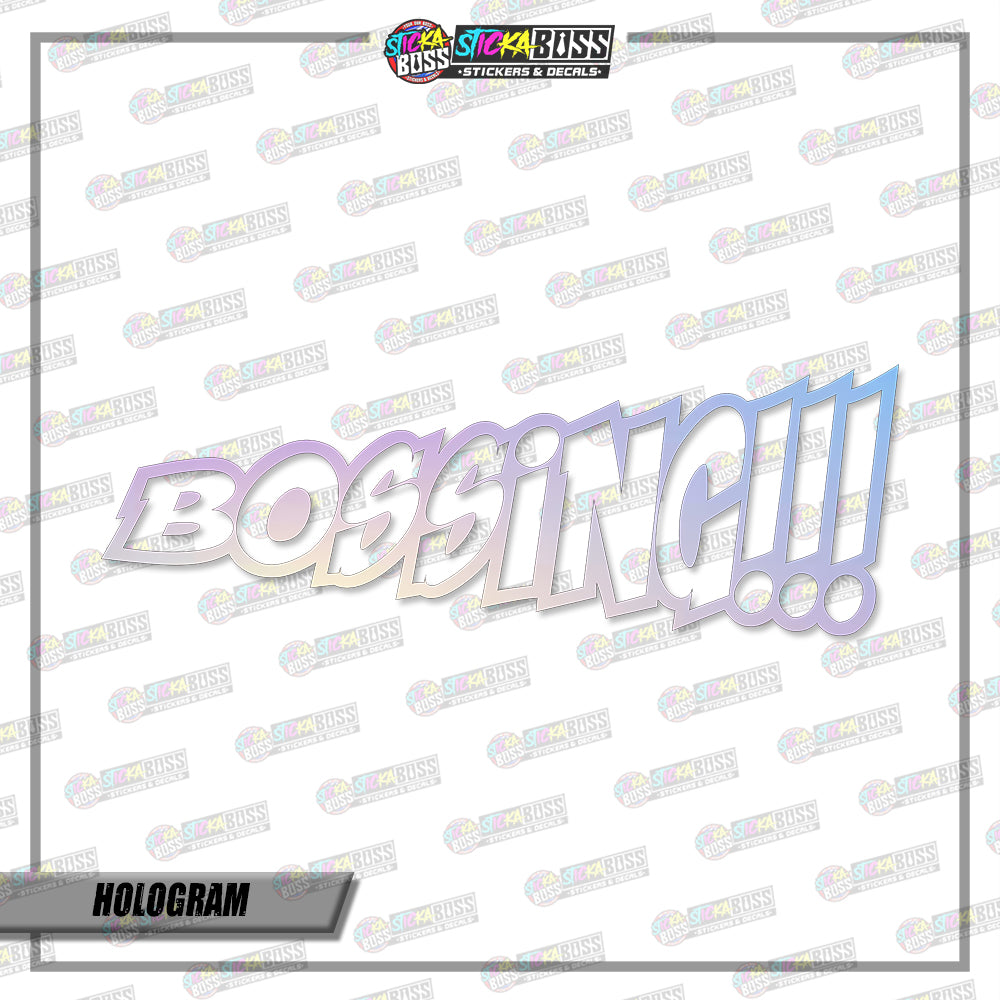 BOSSING!!!  (VINYL CUT-OUT STICKER DECALS )【Stickaboss】