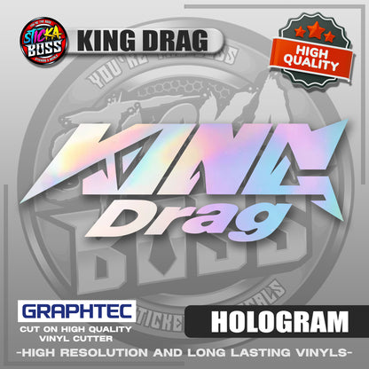 KING DRAG | VINYL WATERPROOF CUT-OUT STICKER DECALS【Stickaboss】