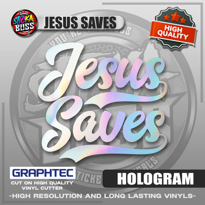 JESUS SAVES | VINYL WATERPROOF CUT-OUT STICKER DECALS【Stickaboss】
