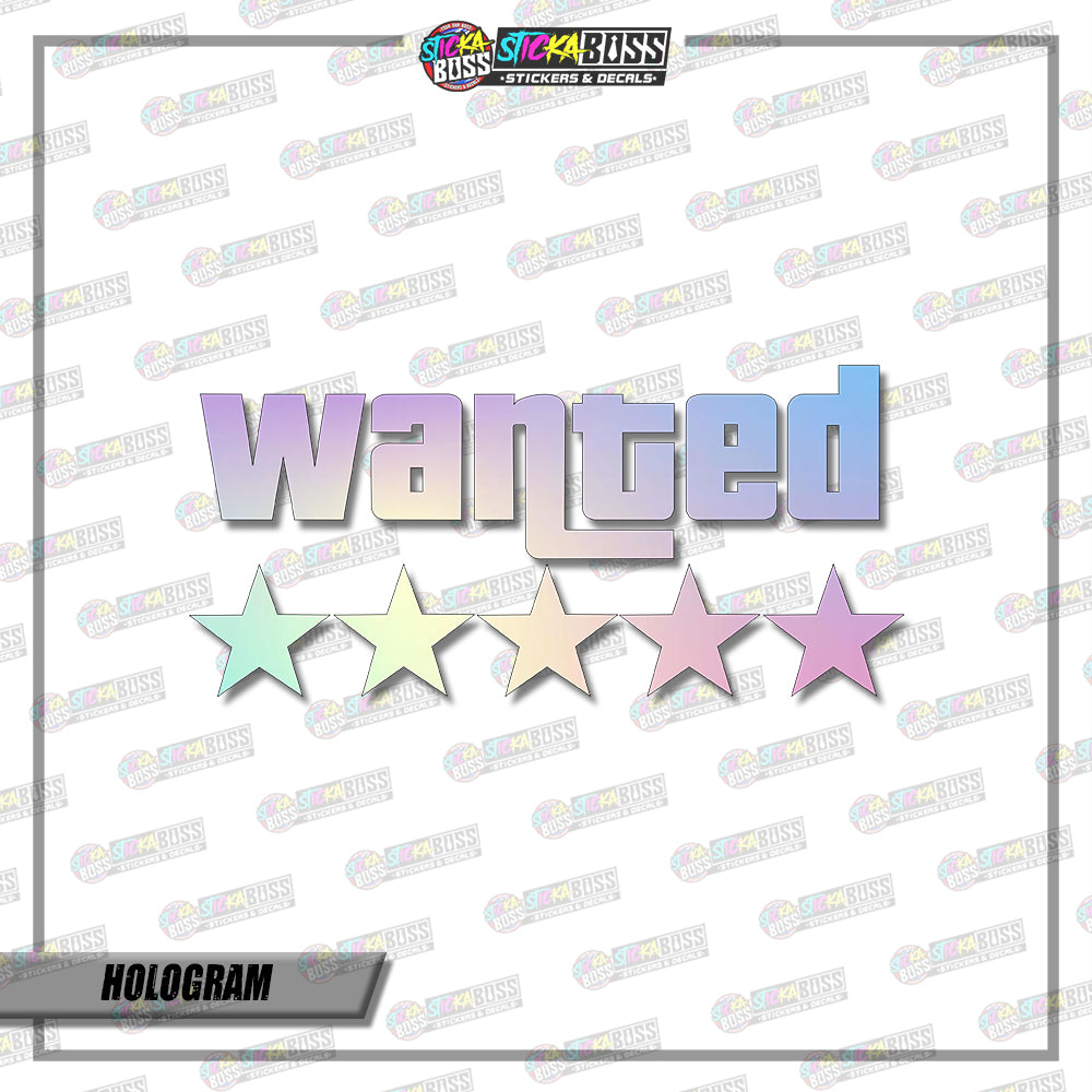GTA WANTED ( VINYL CUT-OUT STICKER DECALS )【Stickaboss】