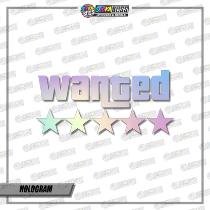 GTA WANTED ( VINYL CUT-OUT STICKER DECALS )【Stickaboss】