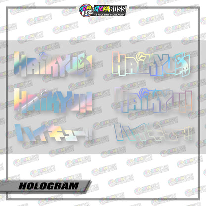HAIKYUU LOGO ( VINYL CUT-OUT STICKER DECALS )【Stickaboss】