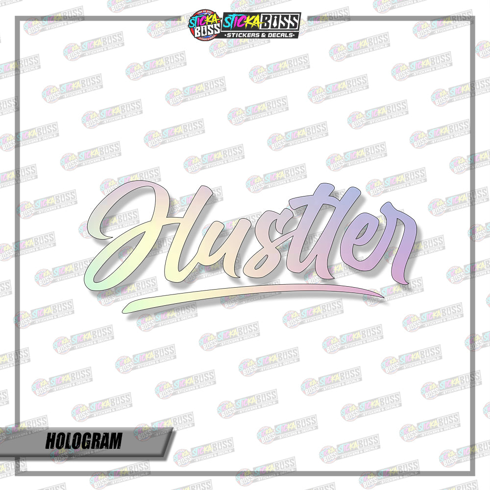 HUSTLER ( VINYL CUT-OUT STICKER DECALS )【Stickaboss】