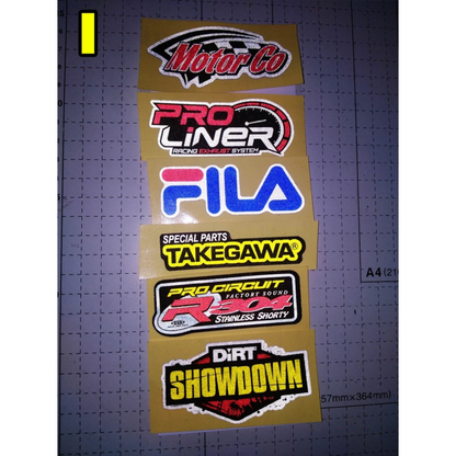 [ Bundle Set ] Mini Reflectorized ( Helmet / Motor / Car / Bike ) Side Strip  Vinyl Stickers