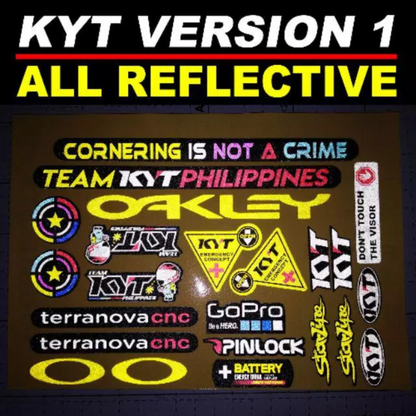 [ BUNDLE SET ] REFLECTORIZED VISOR STICKERS [ THICKER QUALITY / HD PRINTOUT / MACHINE CUT ]
