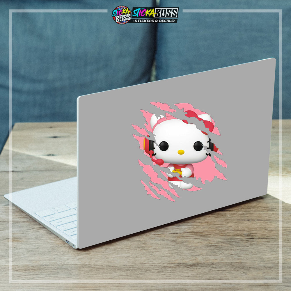 HELLO KITTY| ANIME SCRATCH STICKER【VINYL PRINTED】( LAMINATED / WATERPROOF )【Stickaboss】