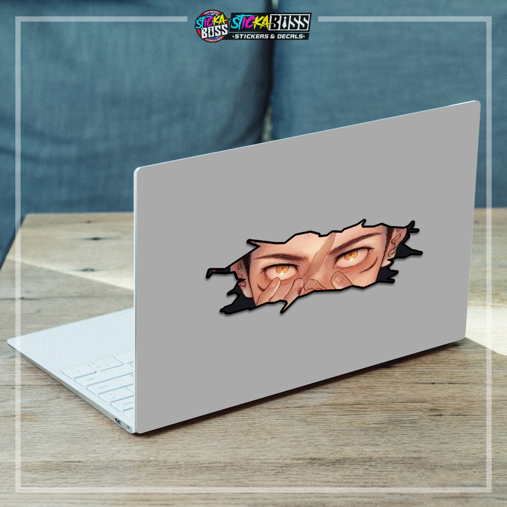 JUJUTSU KAISEN | CRACK PEEKERS  ( ANIME VINYL STICKER DECALS )【Stickaboss】