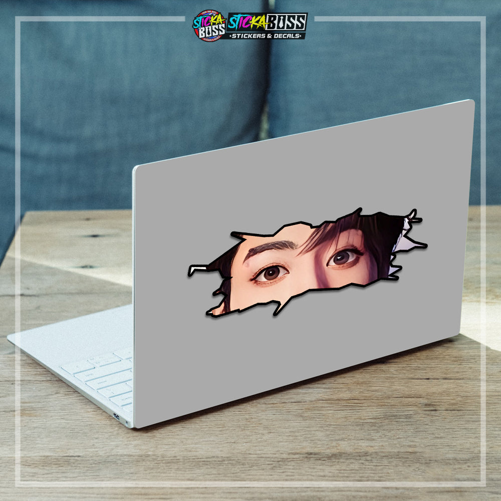 KPOP- BTS| CRACK PEEKERS  ( ANIME VINYL STICKER DECALS )【Stickaboss】