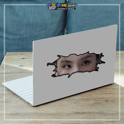 KPOP- ITZY| CRACK PEEKERS  ( ANIME VINYL STICKER DECALS )【Stickaboss】