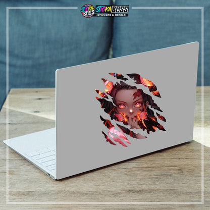 DEMONSLAYER | ANIME SCRATCH STICKER【VINYL PRINTED】( LAMINATED / WATERPROOF )【Stickaboss】