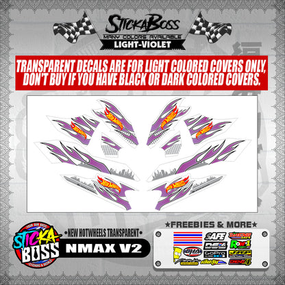 NMAX V2 DECALS ( NEW HOTWHEELS TRANSPARENT )【WITH FREEBIES】