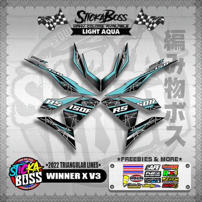 WINNER X V3 DECALS ( 2022 TRIANGULAR LINES )【WITH FREEBIES】