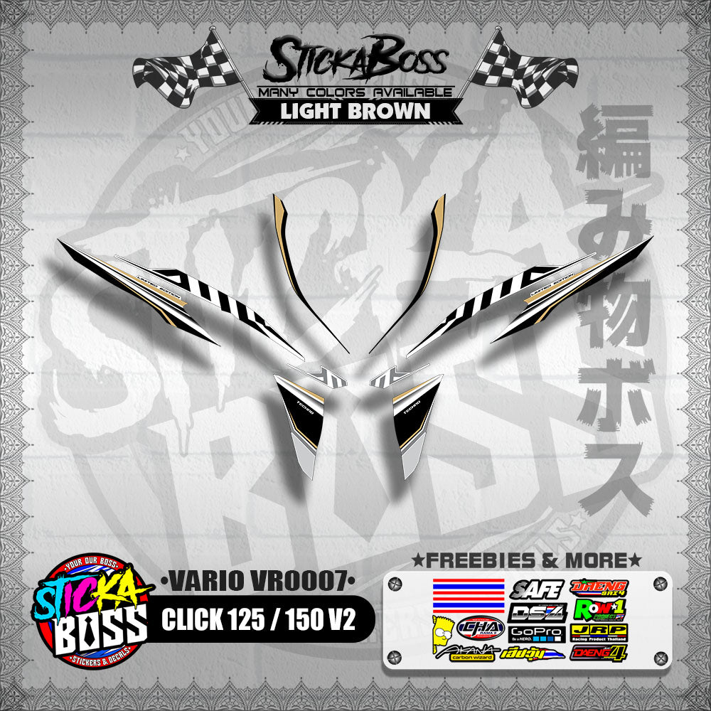 CLICK 125 / 150 V2 DECALS ( VARIO VR0007 )【WITH FREEBIES】