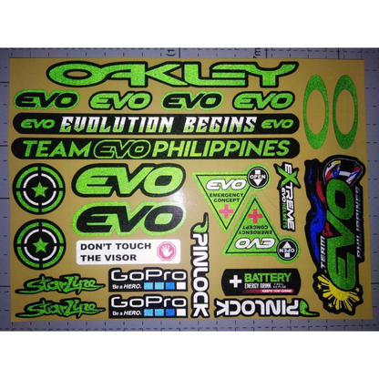 EVO REFLECTORIZED HELMET VISOR STICKERS【DIFFERENT COLORS / THICKER QUALITY / HD PRINTOUT】