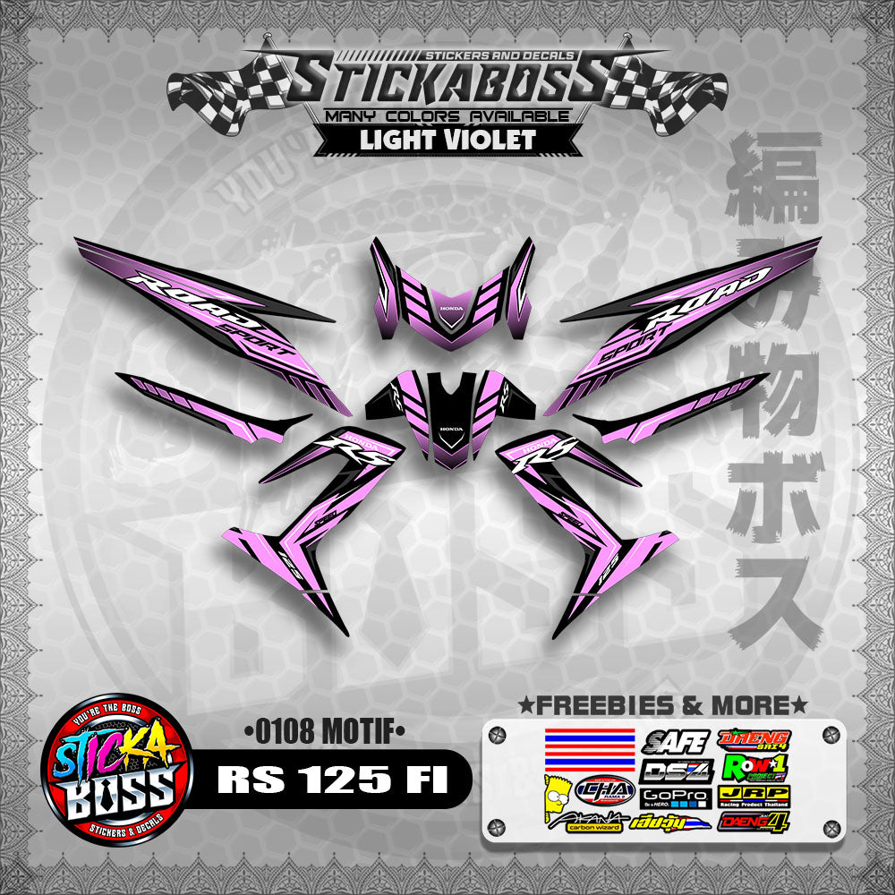 RS 125 FI DECALS ( 0108 MOTIF )【WITH FREEBIES】