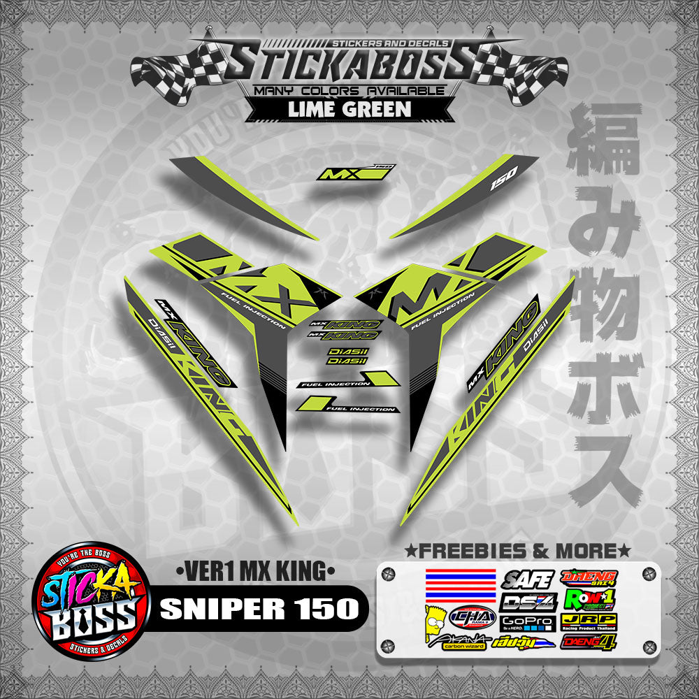 SNIPER 150 DECALS ( VER1 MX KING )【WITH FREEBIES】MALAYSIAN CONCEPT/Y15ZR/EXCITER 150