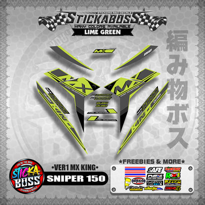 SNIPER 150 DECALS ( VER1 MX KING )【WITH FREEBIES】MALAYSIAN CONCEPT/Y15ZR/EXCITER 150