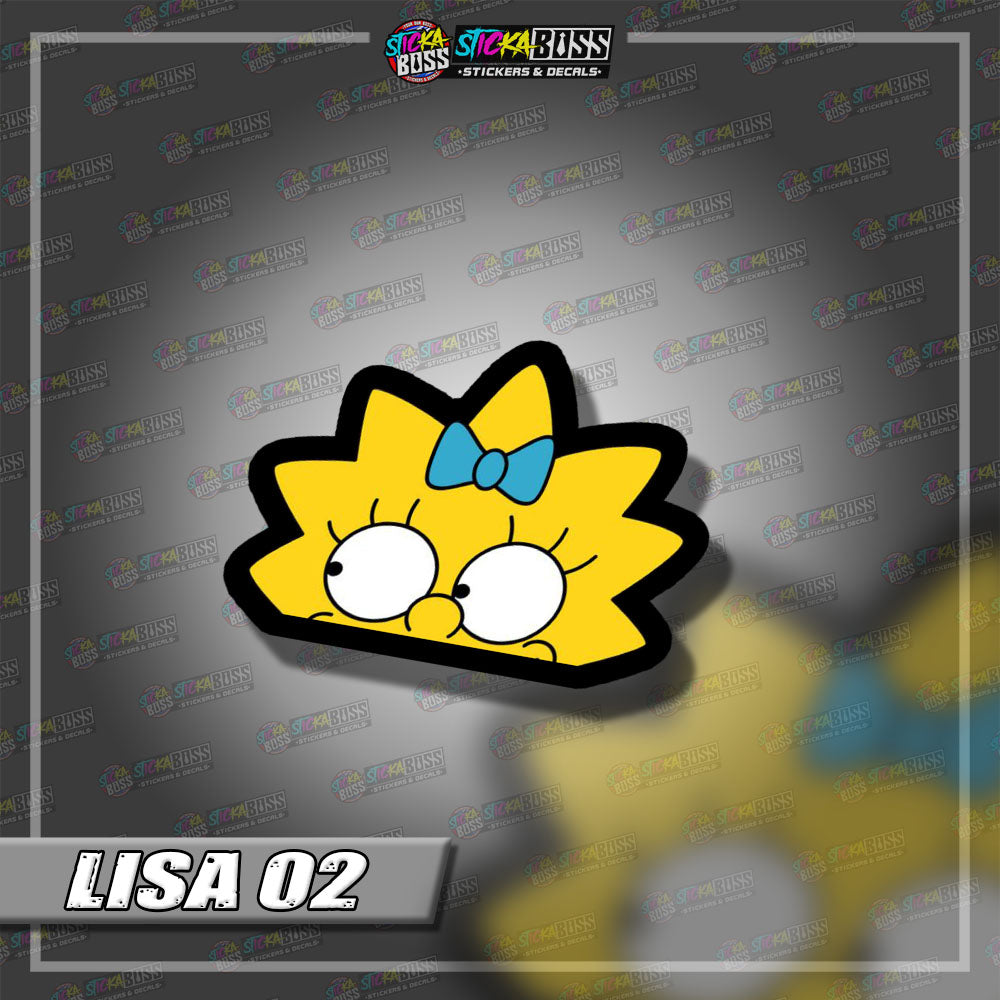 THE SIMPSONS | ANIME PEEKER STICKER【VINYL PRINTED】( LAMINATED / WATERPROOF )