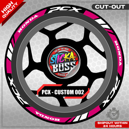 PCX 150 / 160 MAGS STICKER SET  ( 2 MAGS ) - CUSTOM 002 | VINYL WATERPROOF CUT-OUT DECALS