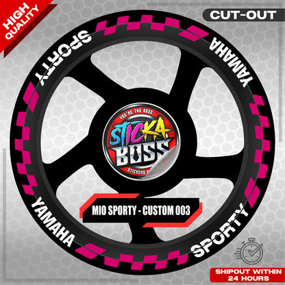MIO SPORTY MAG STICKER SET ( 2 MAGS ) - CUSTOM 003 | VINYL WATERPROOF CUT-OUT DECALS