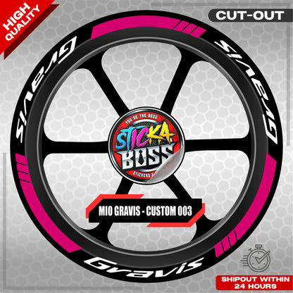 MIO GRAVIS MAG STICKER SET ( 2 MAGS ) - CUSTOM 003 | VINYL WATERPROOF CUT-OUT DECALS