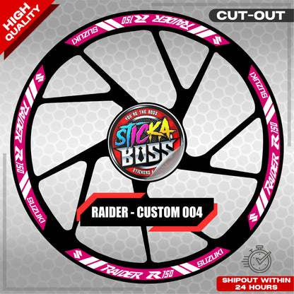 RAIDER R150 MAG STICKER SET ( 2 MAGS ) - CUSTOM 004 | VINYL WATERPROOF CUT-OUT DECALS