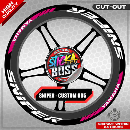 SNIPER 150 / 155 MAGS STICKER SET  ( 2 MAGS ) - CUSTOM 005 | VINYL WATERPROOF CUT-OUT DECALS