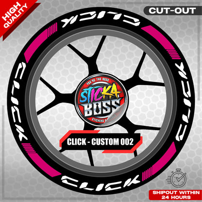 CLICK 125 / 150 / 160 MAGS STICKER SET  ( 2 MAGS ) - CUSTOM 002 | VINYL WATERPROOF CUT-OUT DECALS