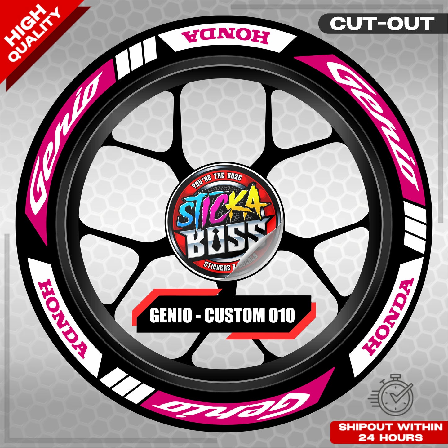 GENIO MAG STICKER SET ( 2 MAGS ) - CUSTOM 010 | VINYL WATERPROOF CUT-OUT DECALS