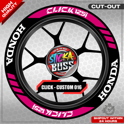 CLICK 125 MAG STICKER SET ( 2 MAGS ) - CUSTOM 016 | VINYL WATERPROOF CUT-OUT DECALS