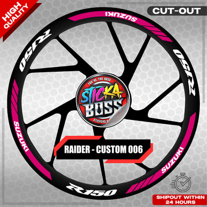 RAIDER R150 MAG STICKER SET ( 2 MAGS ) - CUSTOM 006 | VINYL WATERPROOF CUT-OUT DECALS