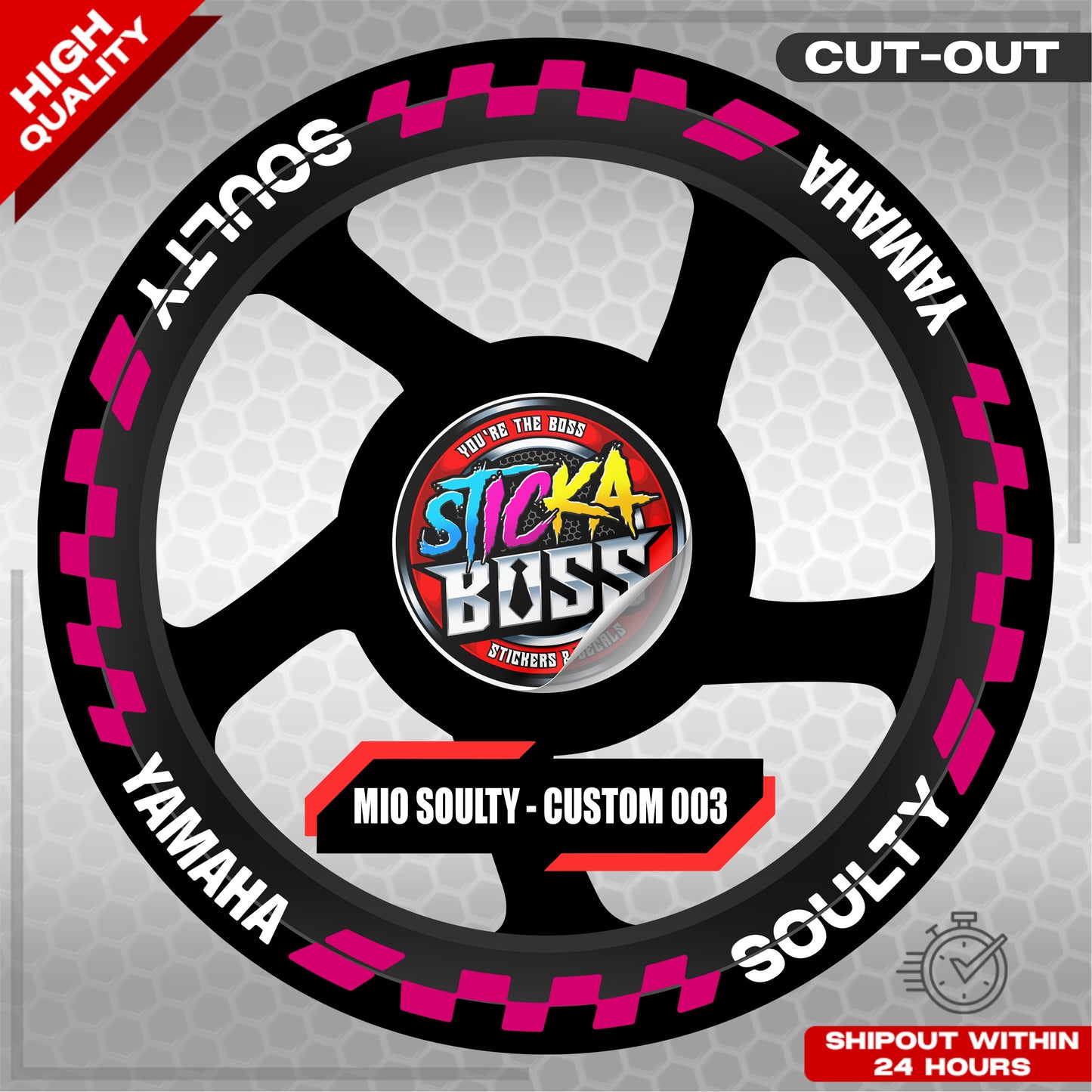 MIO SOULTY MAG STICKER SET ( 2 MAGS ) - CUSTOM 003 | VINYL WATERPROOF CUT-OUT DECALS